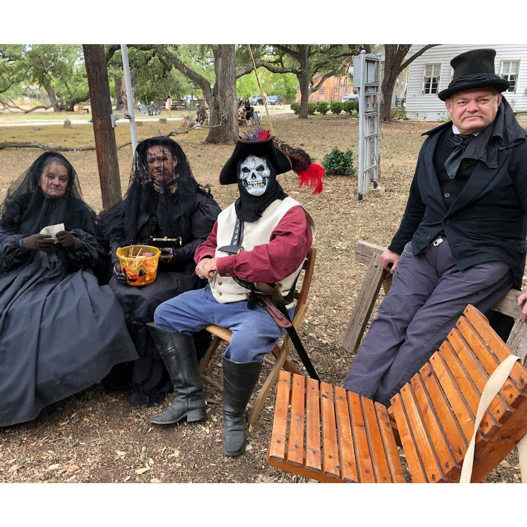 Museum of Texas Handmade Furniture, Halloween 2019 with our dear friends Steve and Lyn von Roeder.