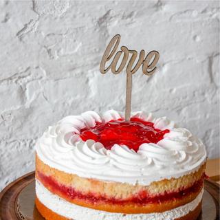 Love Cake Topper in Bold Script