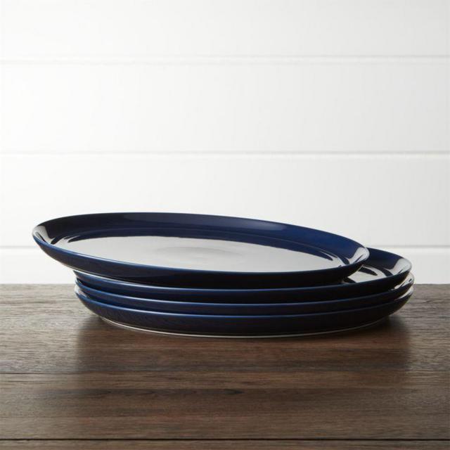 Hue Navy Blue Dinner Plates Set of Four