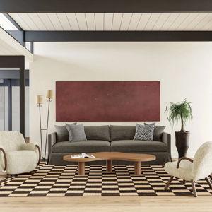 Dark Brown 5x8 Kai Checkerboard Wool Rug | Dark Brown