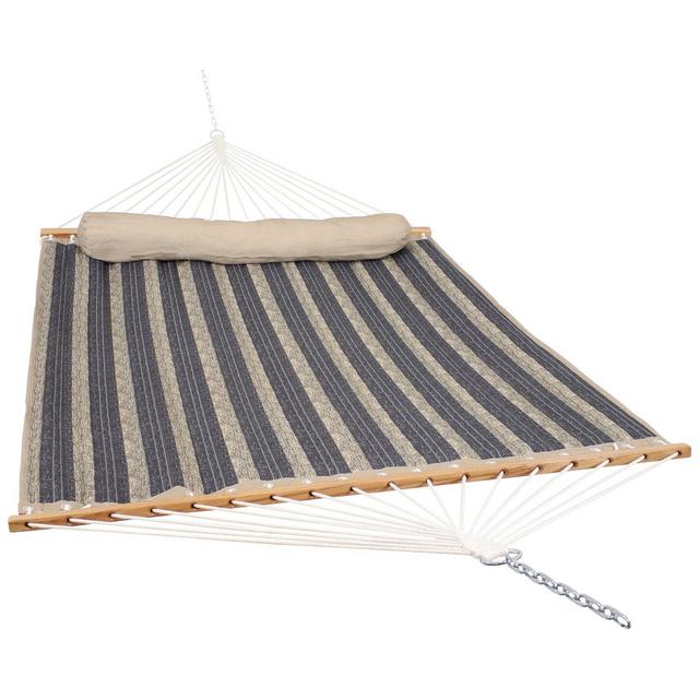 Sunnydaze Heavy-Duty Quilted Fabric Hammock Two-Person with Spreader Bars - 450 lb Weight Capacity - Mountainside