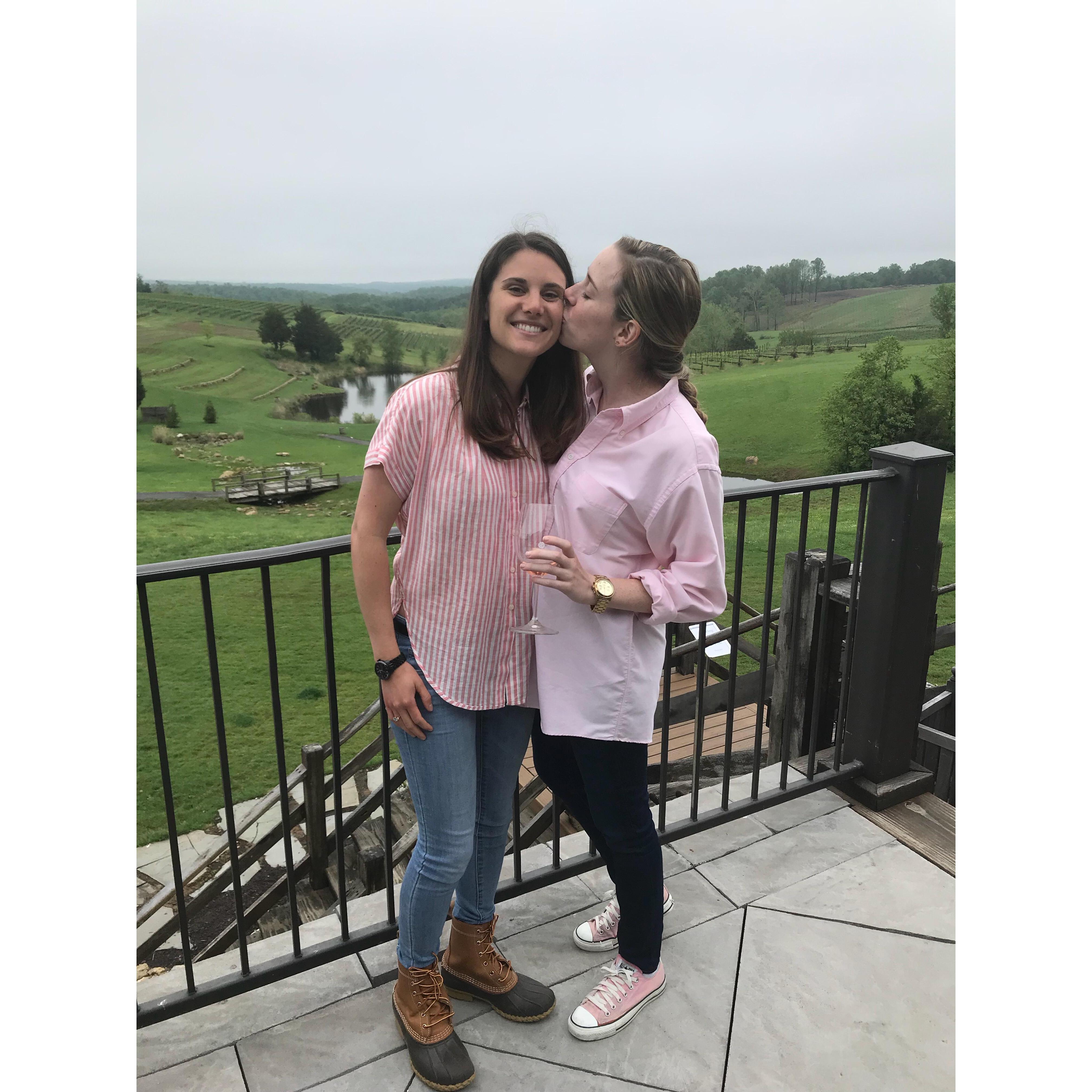 Pretty in pink, at a Vineyard no less! Stone Tower Winery 2018