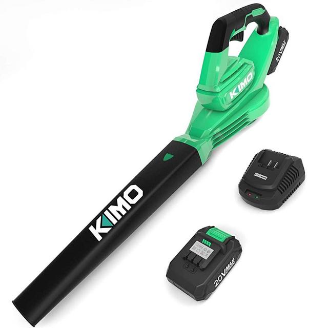K I M O. Cordless Leaf Blower - 200 CFM 150 MPH Battery-Operated Blower for Blowing Leaves, Snow Debris and Dust, 20V Electric Leaf Blower with Battery and Charger for Yard, Work Around The House