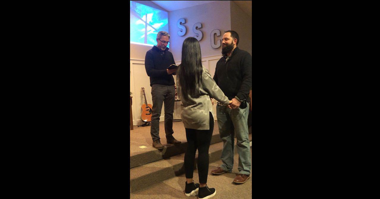 Gettin’ hitched at our church in Shannondale, WV