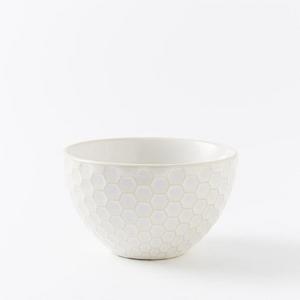 Textured Dip Bowl - White (Honeycomb)