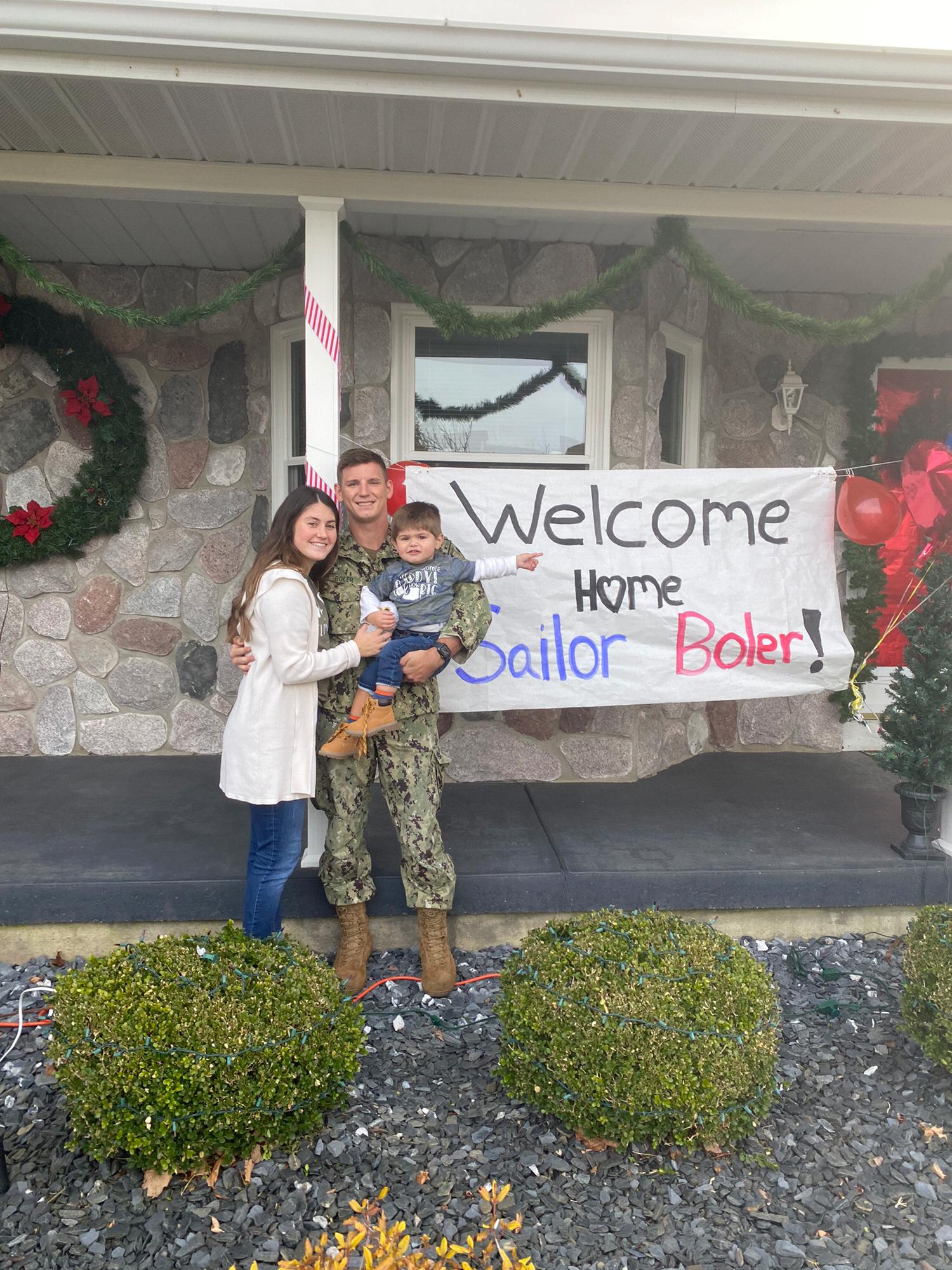 Welcoming home our sailor from being apart for 9 months