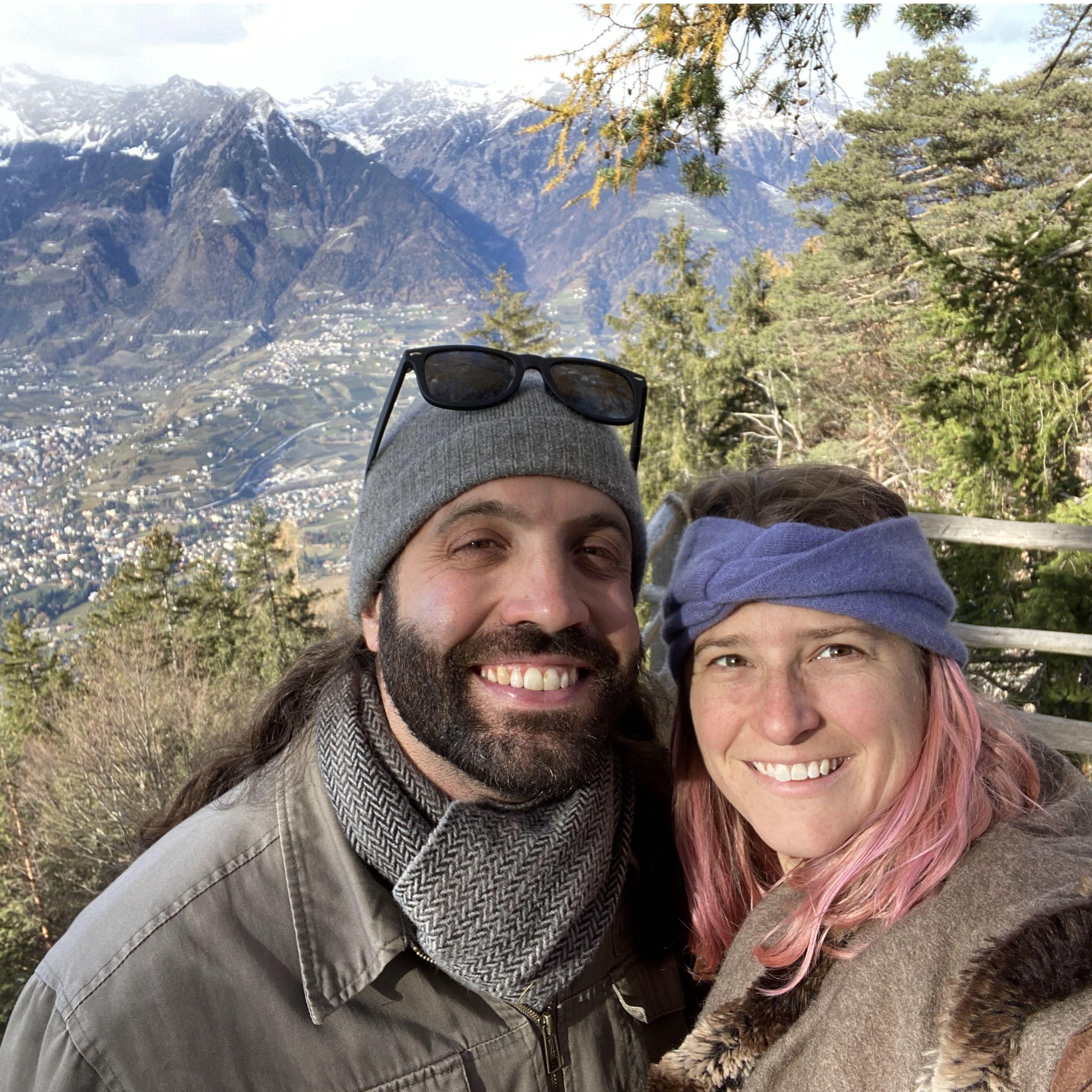 Overlooking Merano with Giulia and Happy