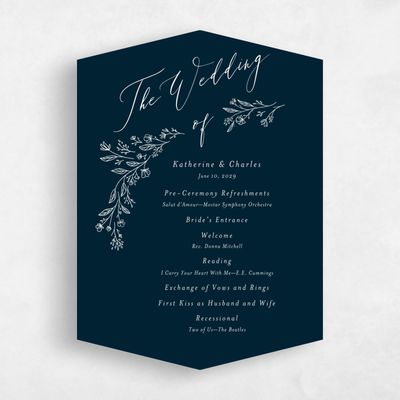 Blue Diamond Wedding Program - Miette