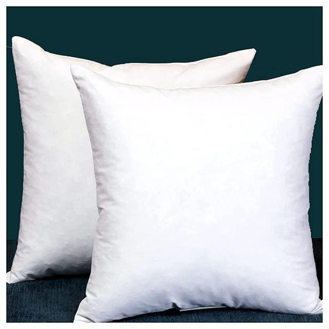 Set of 2, Square Decorative Throw Pillows Inserts Down and Feather Pillow Insert, Cotton Fabric, 26 X 26 Inches