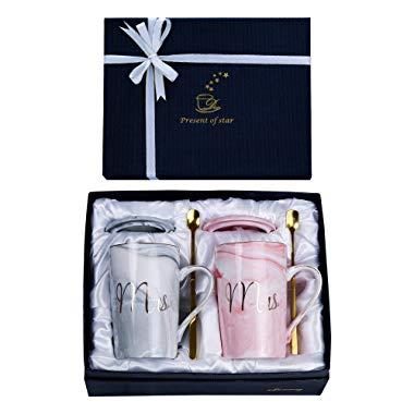 Jumway Mrs and Mrs Coffee Mugs Lesbian Girlfriend Anniversary Gifts Wedding Gifts Unique Gift Mugs for Lesbian Couple Gifts