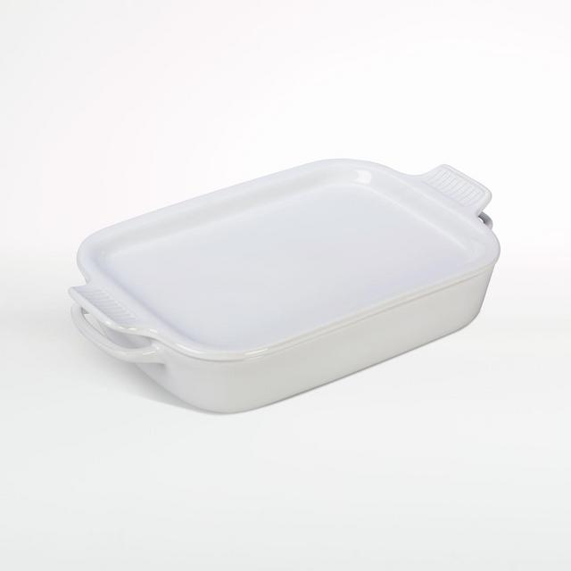 Le Creuset ® White Rectangular Baker with Platter Lid