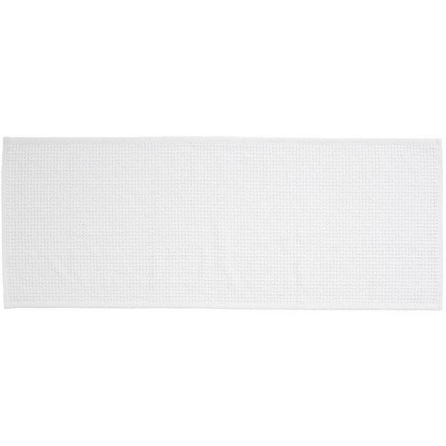 White Waffle Weave Bath Mat, 24 x 64"