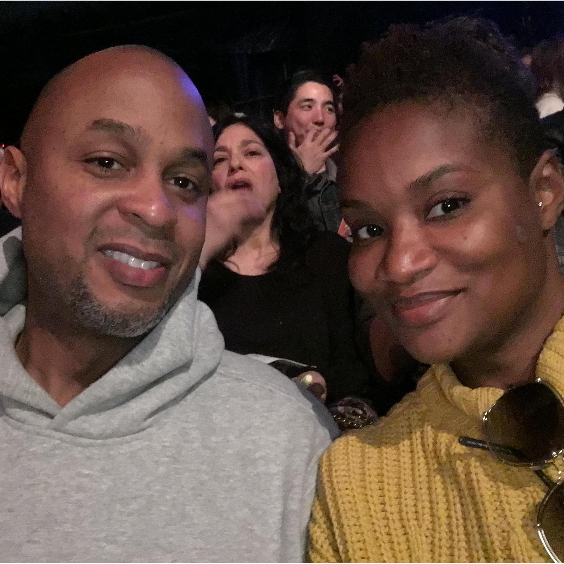His first Cirque du Soleil... Really great popcorn according to the lady behind us