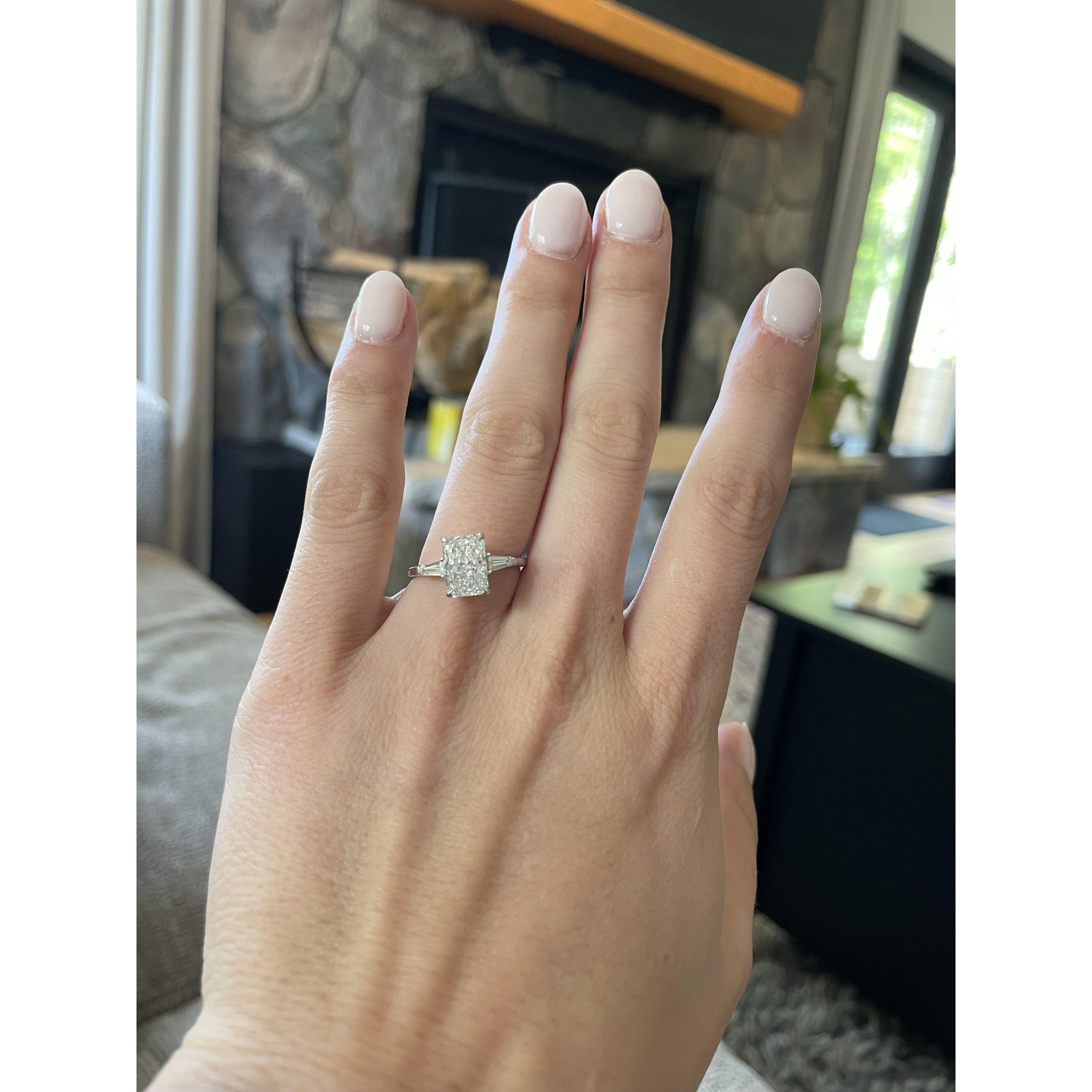 A close up of the engagement ring! I still cannot stop staring at this incredibly gorgeous design. Cody has great taste!