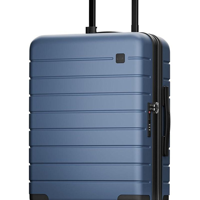 Carry On Luggage, HUP3 Accelerate Access with DiHook, Handy Pouch, 20 inch Expandable Hard Shell Suitcases with Spinner Wheels (EX-Enhance,Nautical Blue,20 Inch,37L-41L)