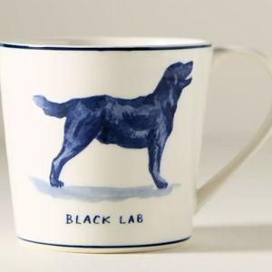 Black Lab Molly Hatch Stoneware Dog Mug
