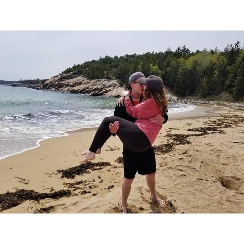 I guess it's okay to post kissing pictures since we are engaged. Family vacation in Maine!