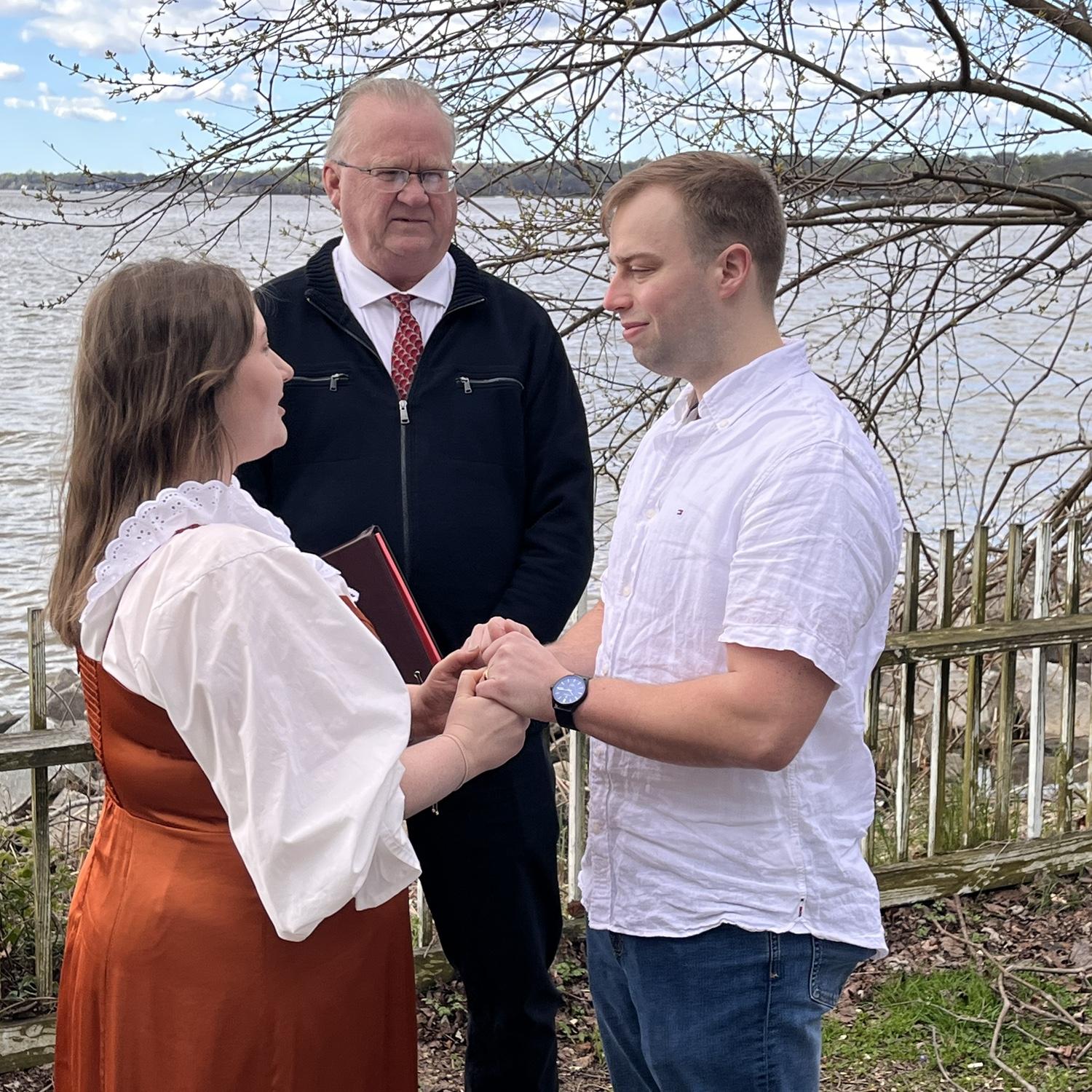 April 5th 2024: We said "I Do" in Jones Point Park by the Potomac River in a civil ceremony with our immediate family.