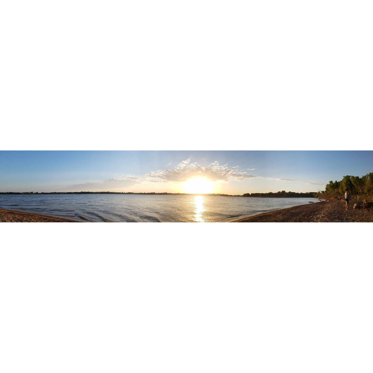 The sunset at the lake the day we met.