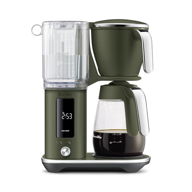 Breville Luxe Drip Coffee Machine BDC415OLT, Olive Tapenade, Glass Carafe
