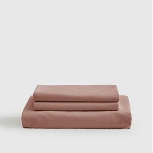 Classic Organic Percale Fitted Sheet Set in Clay, Size Twin XL