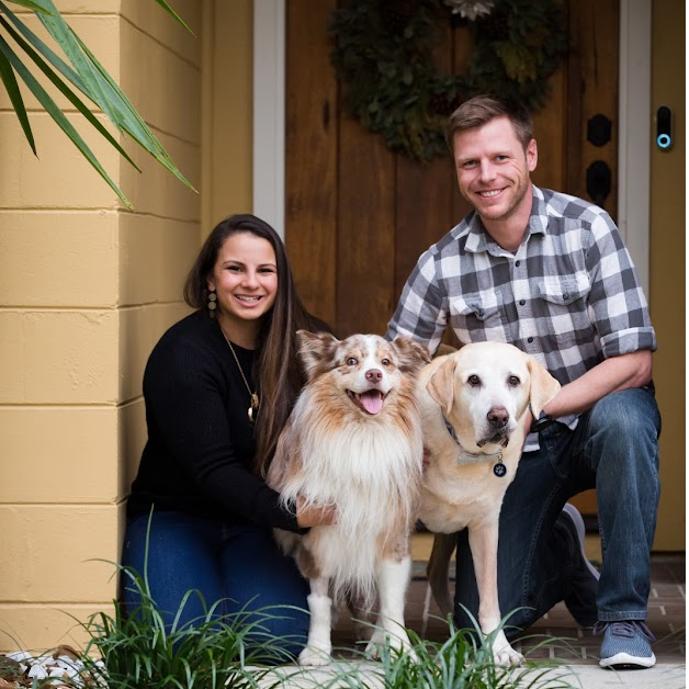 Family portrait at our Gainesville house right after we bought it