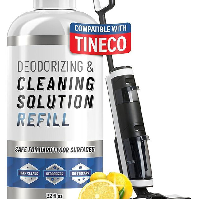 Floor Cleaning Solution compatible with Tineco iFLOOR, FLOOR ONE S3, S5, S6, and S7 (Except Steam Models) – Residue & Streak Free Floor Cleaner, Safe for Pets - Vacuum Mops Cleaning Solution Refill