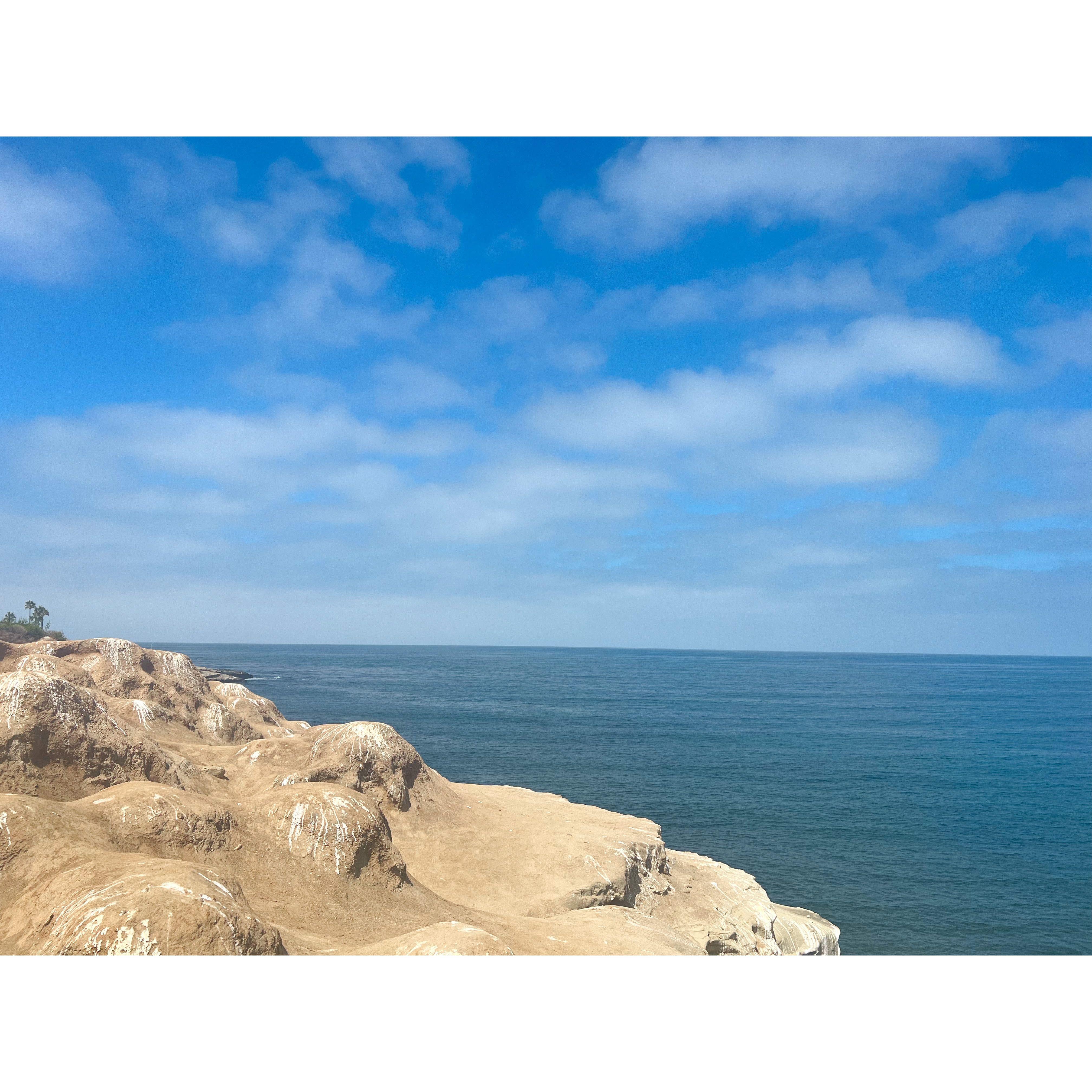 The view from the spot in La Jolla where Mitch proposed!