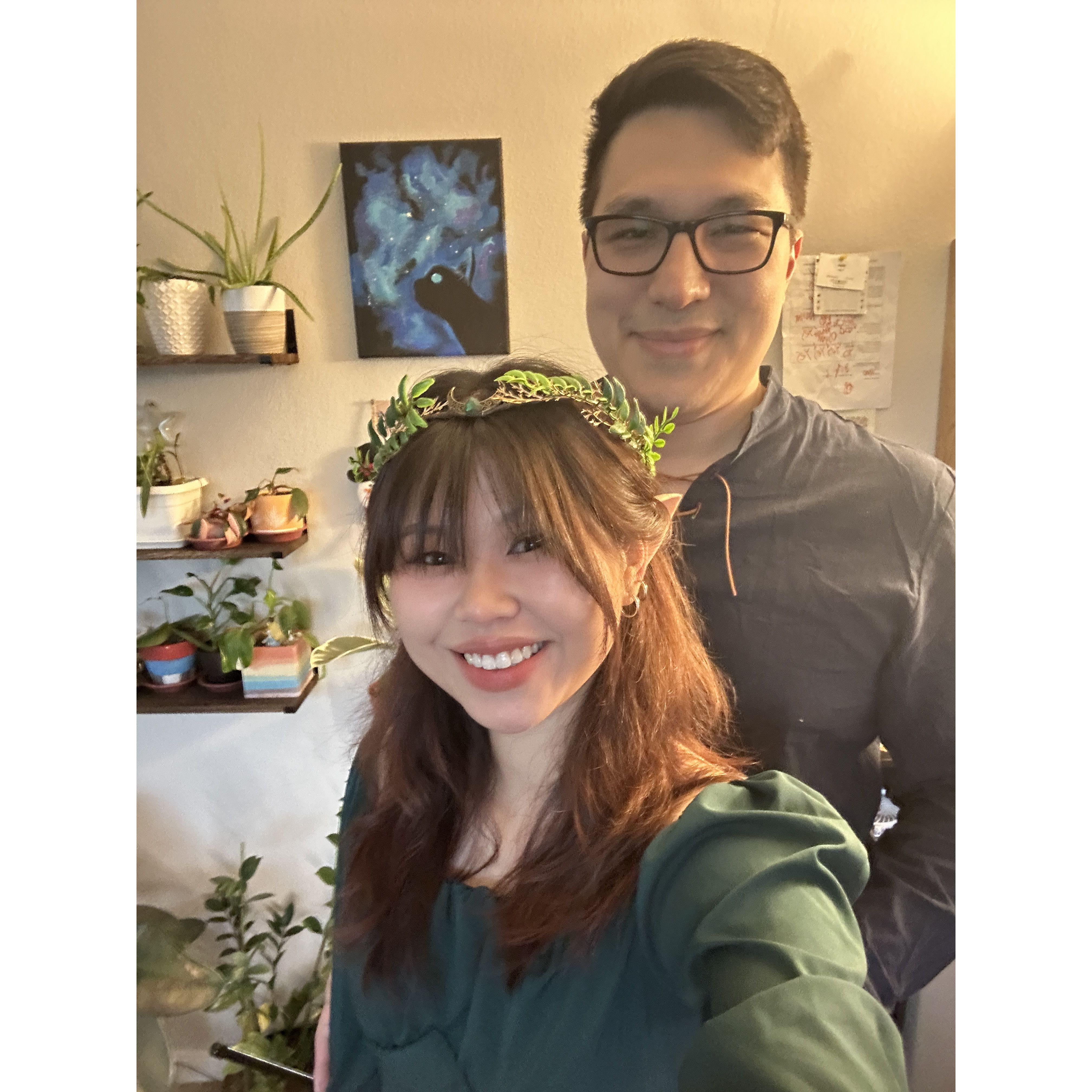 Dressing up for Halloween