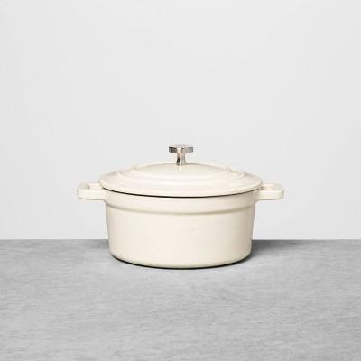 .5qt Cast Iron Casserole Dish Cream - Hearth & Hand™ with Magnolia