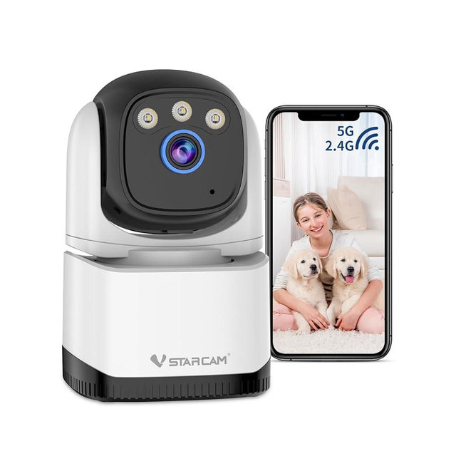 VSTARCAM 4MP Indoor Security Camera, Dual-Band WiFi (2.4GHz/5GHz),2.5K, 360° Pan-Tilt,Baby Monitor, Pet Camera,AI Human Detection, Person Tracking, Full-Color Night Vision, Two-Way Audio