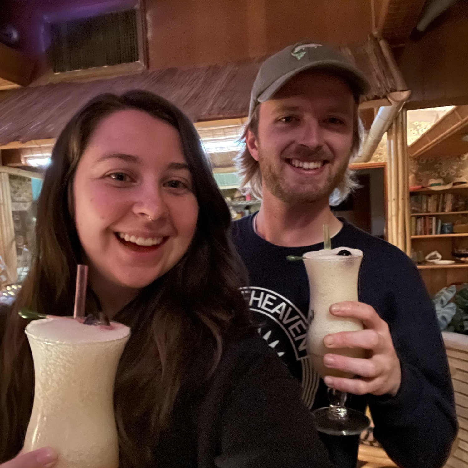 Celebrating our Anniversary at the Tiki House in Joshua Tree, 2021