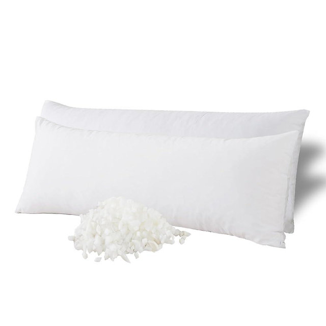 WhatsBedding Memory Foam Body Pillow with Breathable Zippered Cotton Cover, Full Body Pillow for Adults, Long Pillow for Sleeping, Firm Pillow Fluffy Supportive, Pure White