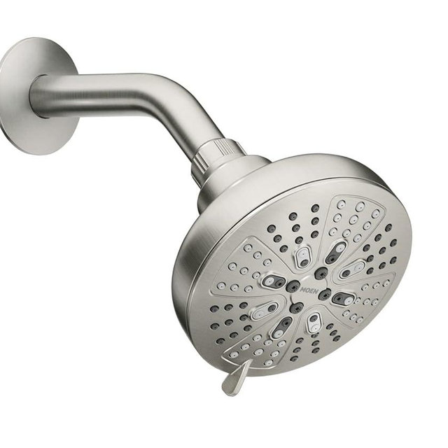 Moen Brushed Nickel Hydro Energetix Eight-Function Showerhead with Standard 5" Diameter Spray Head, 200W0SRN