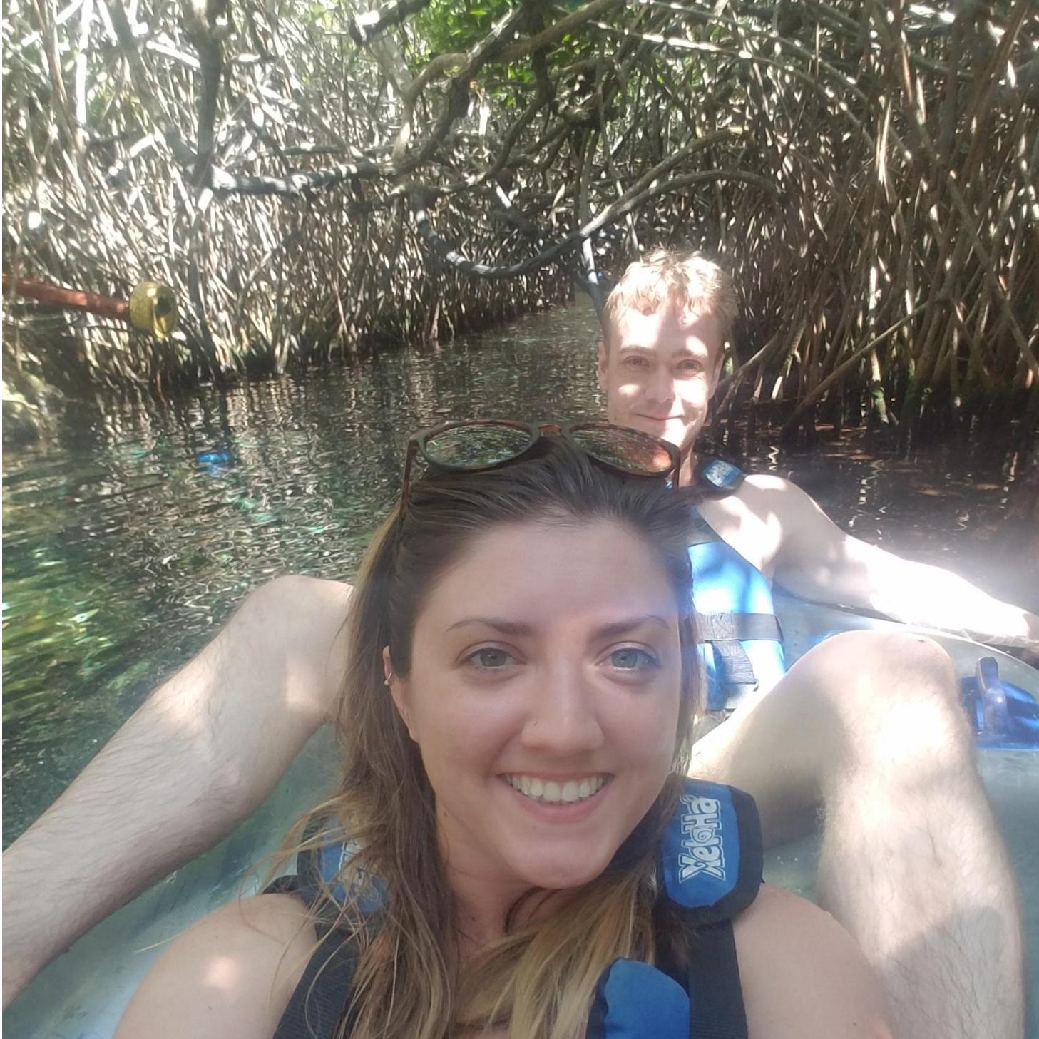 Tubing down actual mangroves in Xel Ha Mexico!