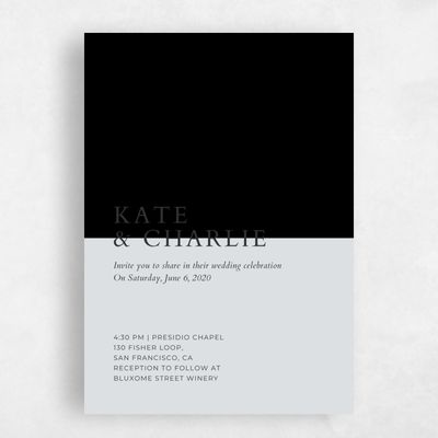 Mist, Grey Wedding Invitation - Morrison Rise