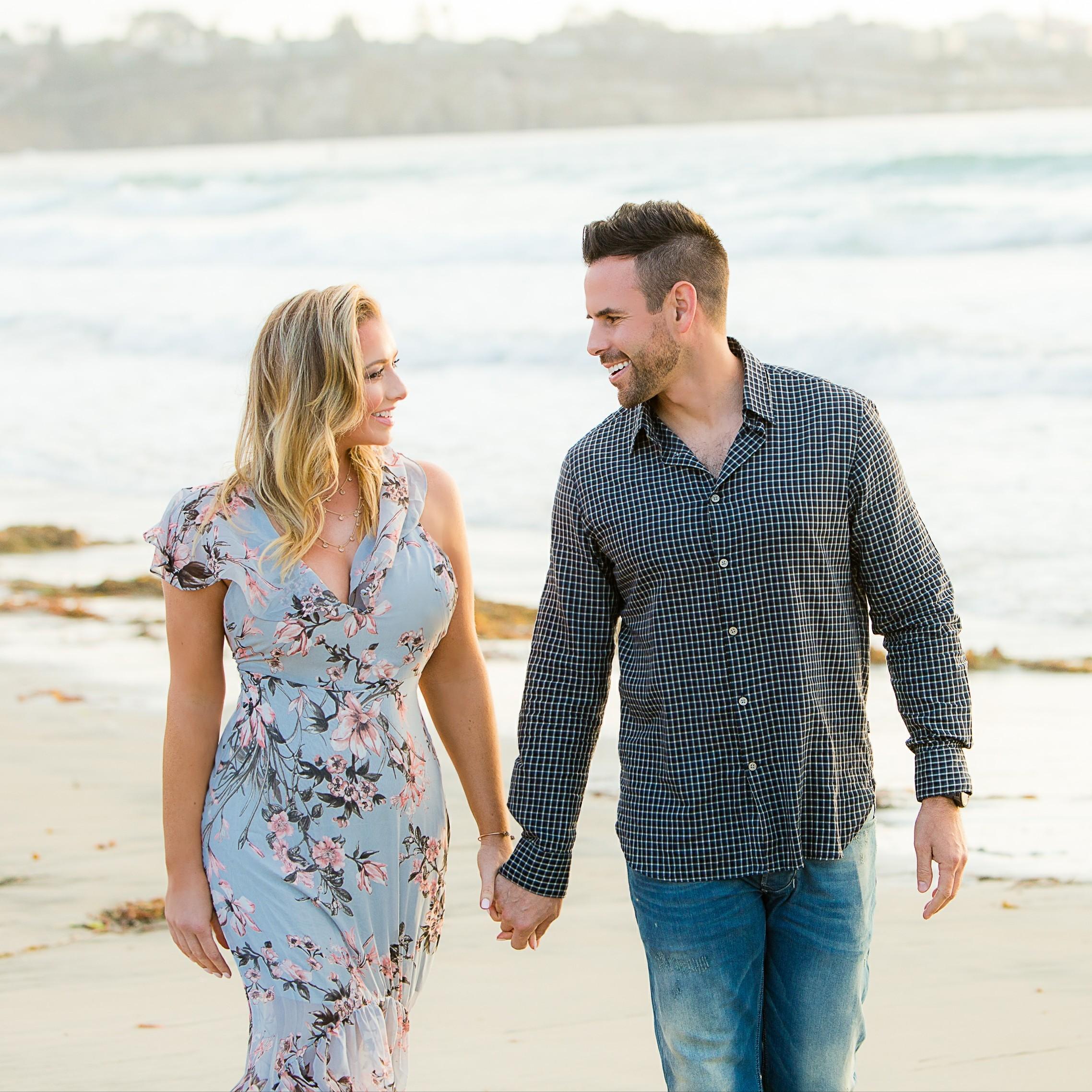 Pre proposal stroll on the beach