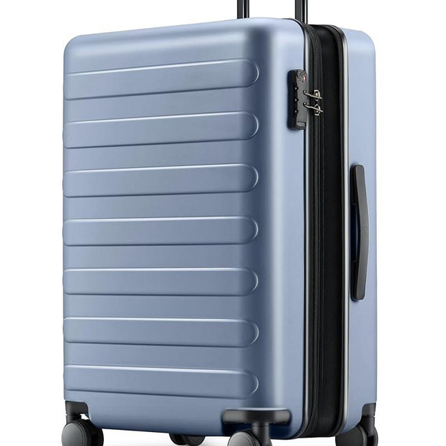 NINETYGO Large Checked Luggage 28 Inch, Checking In Luggage with Smooth Spinner Wheels, Expandable, Hard Shell PC Suitcase, Lightweight Travel Luggage, TSA Approved (Shadow, Rhine Max)
