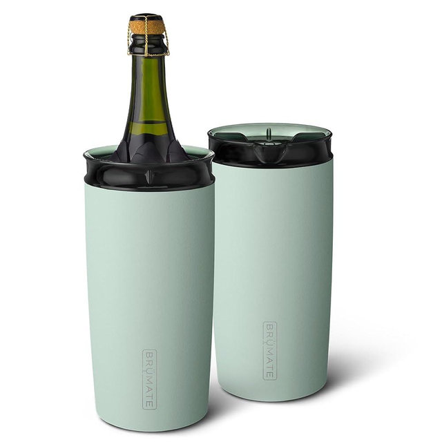 BrüMate Togosa 2-in-1 Wine Chiller Bucket or Champagne Bucket & 100% Leakproof Pitcher | Portable Cooler Fits Most Wine, Champagne, & Liquor Bottles | Perfect Wine Gifts | 49oz (Sage)