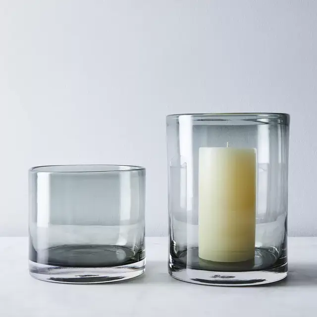 Silo Glass Hurricane & Pillar Candle