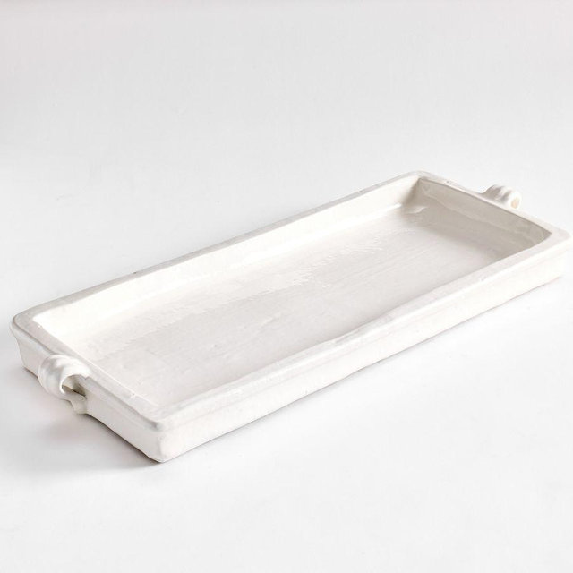 Emery Ceramic Tray - White