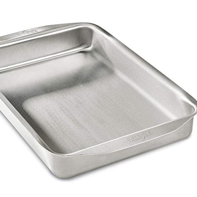 All-Clad 9000 D3 Ovenware 9x13 Inch Baking Pan, Stainless Steel, 9 by 13-Inch