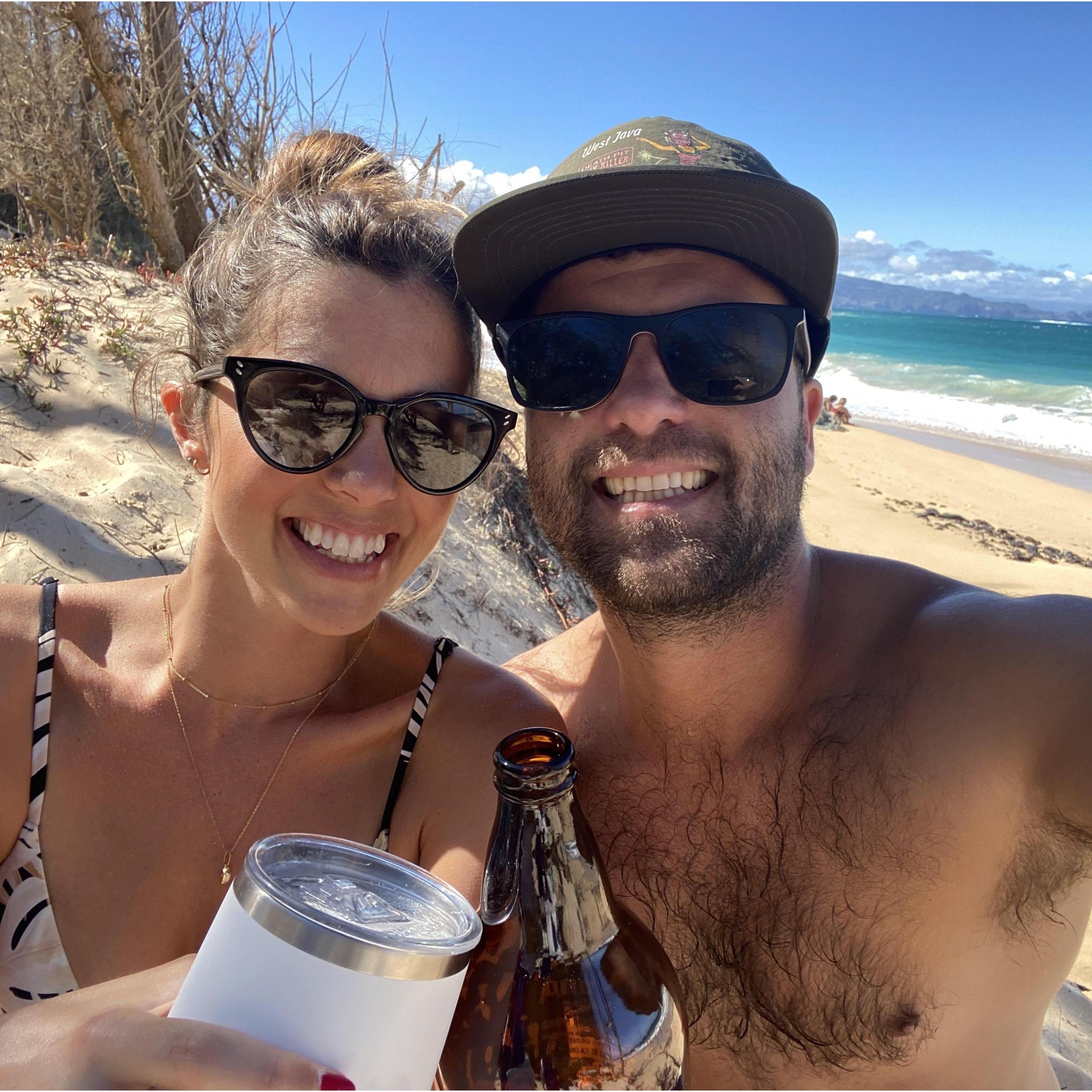 Went to the beach Christmas day and drank giant beers