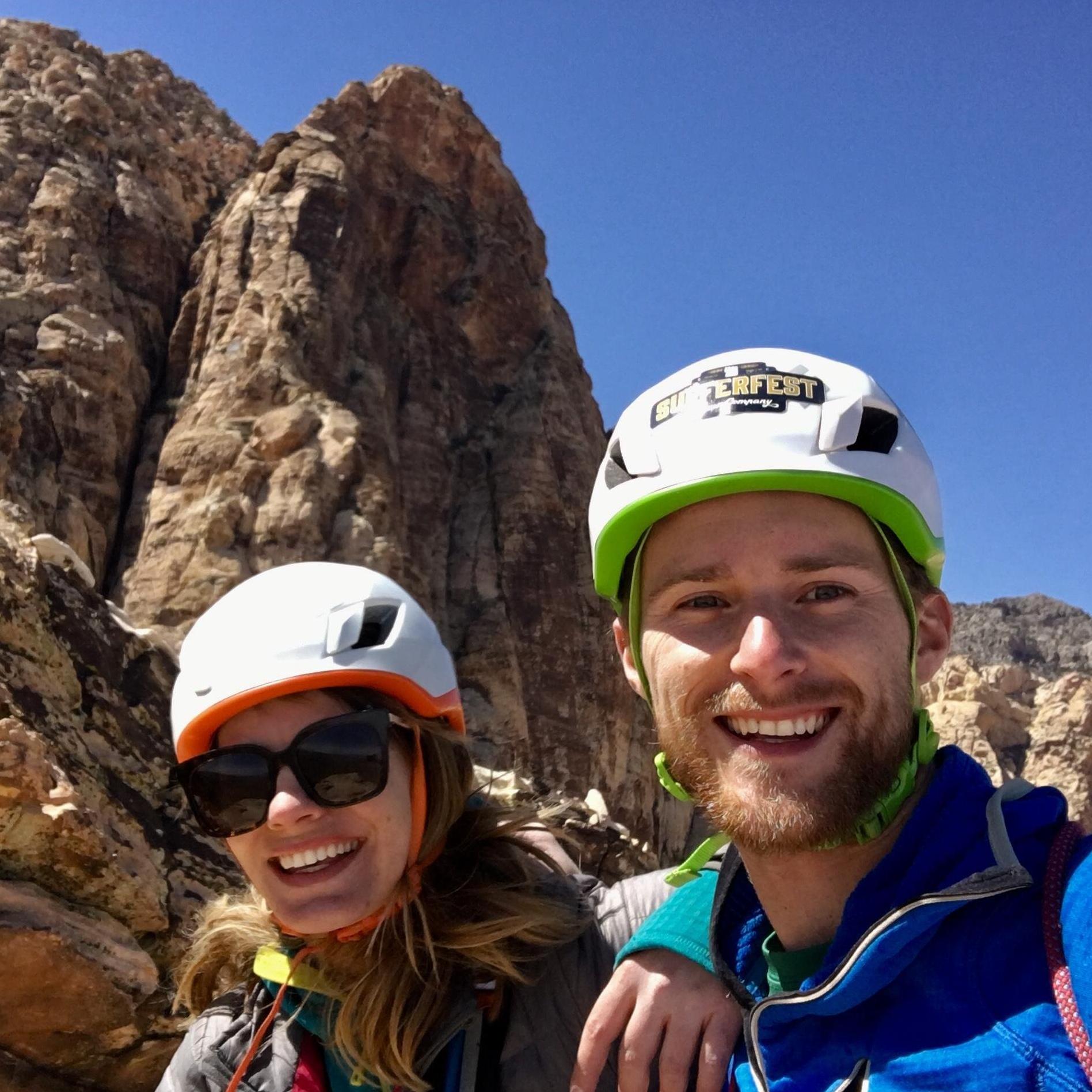 Climbing in Red Rocks, NV
