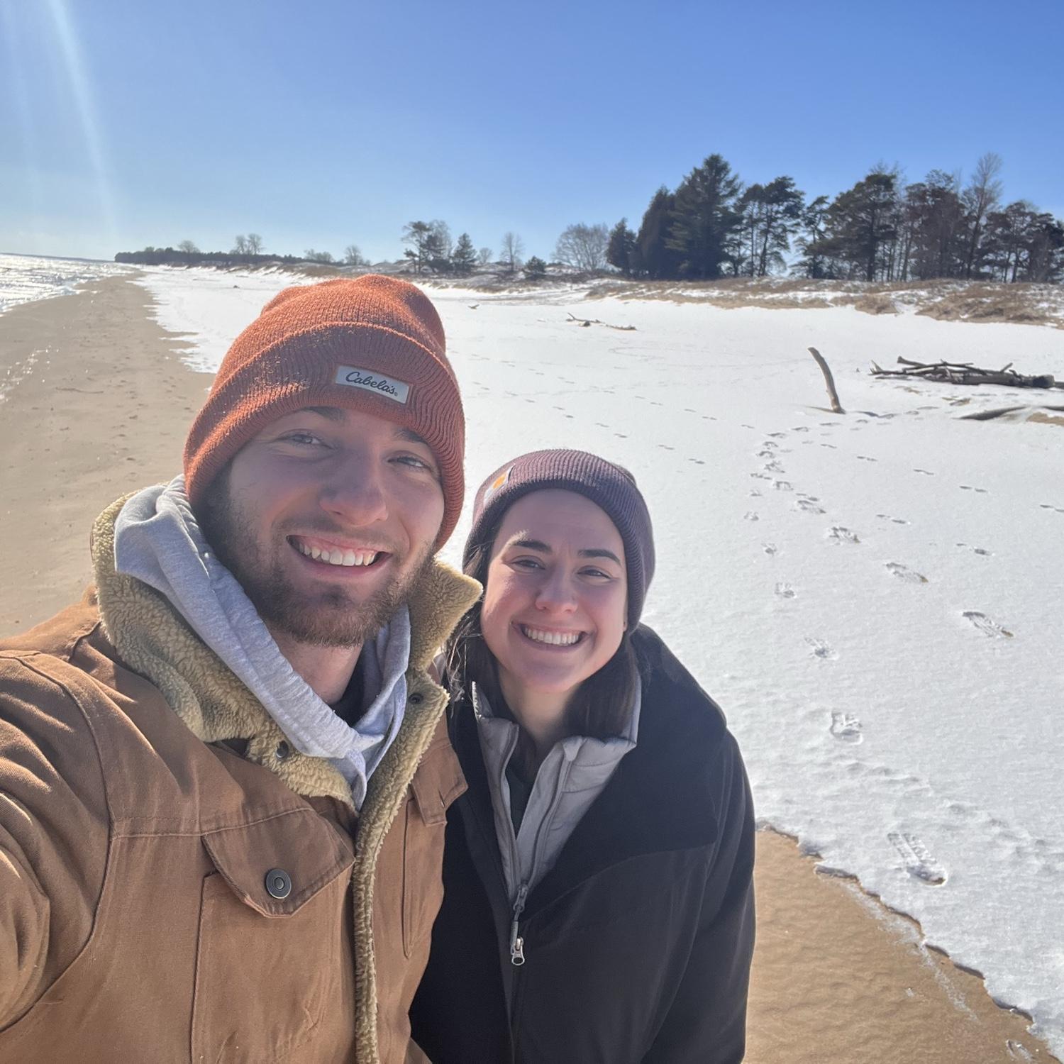 Lake Michigan in the winter.