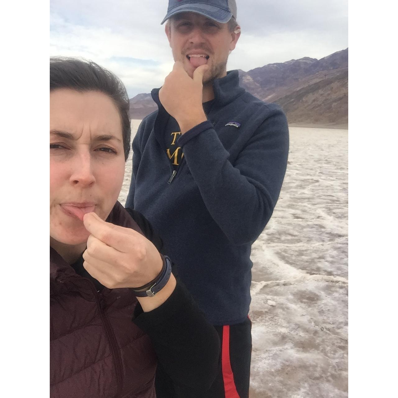Tasting the salt in Death Valley National Park