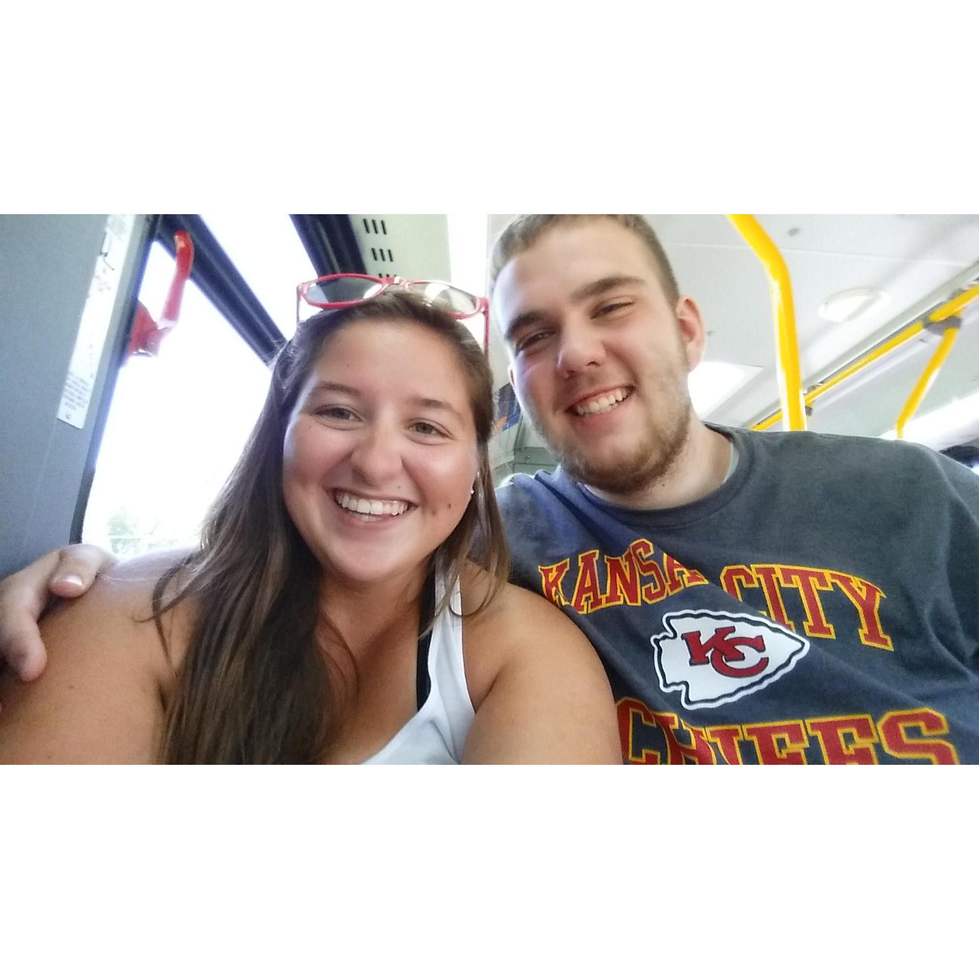 This picture was taken the first time we went to the Iowa State Fair together!