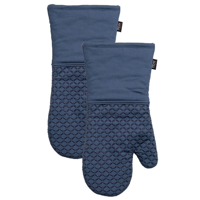 All-Clad Ogee Silicone Cotton Oven Mitts, Set of 2