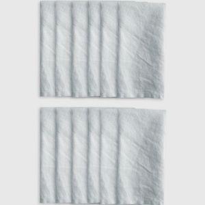 European Linen Napkins (Set of 12) in Mist