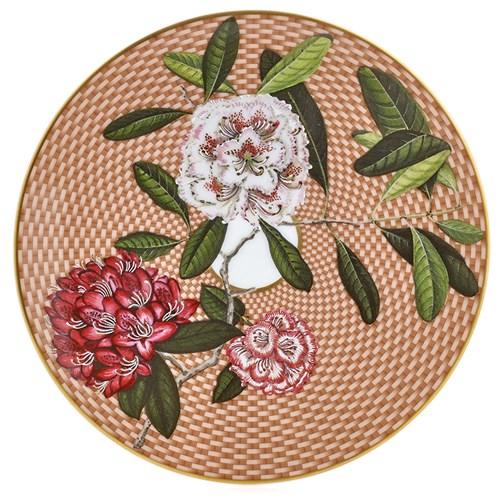 Raynaud Trésor Fleuri Beige Rhododendron Dessert Plate